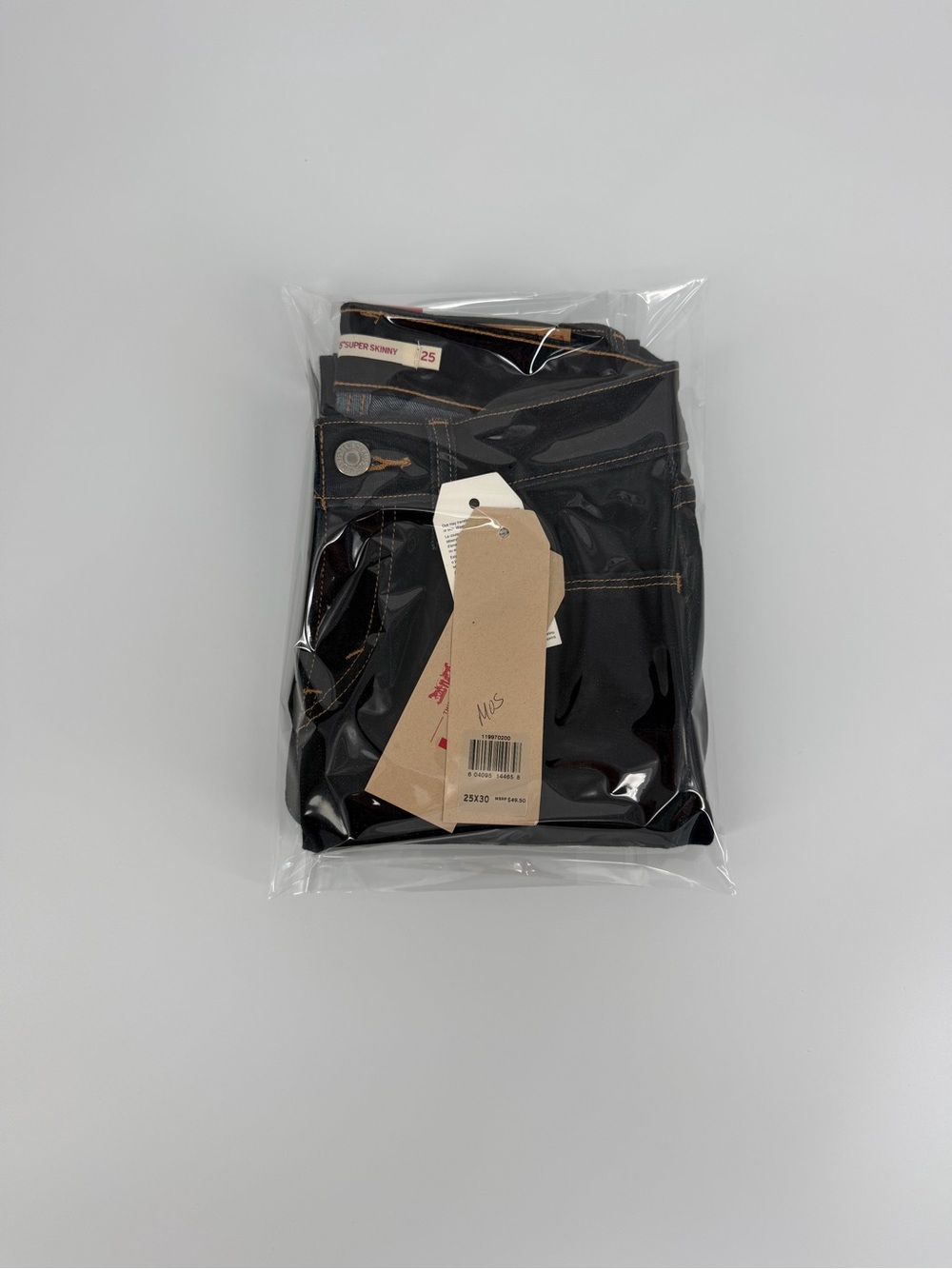 Levi’s 535 Super Skinny Jeans Womens 25x30 Dark Wash Blue Denim Stretch NWT - Picture 16 of 16